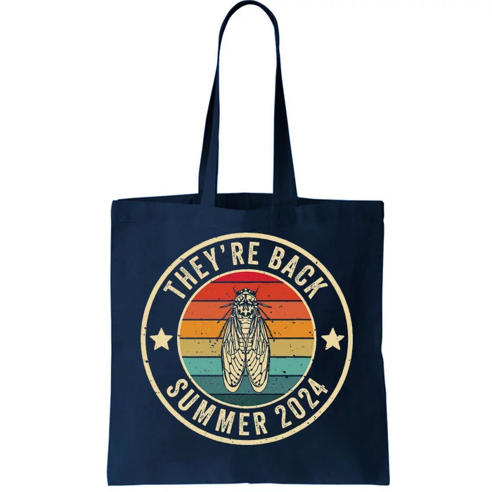 Vintage Cicada 2024 They Are Back Summer 2024 Tote Bag