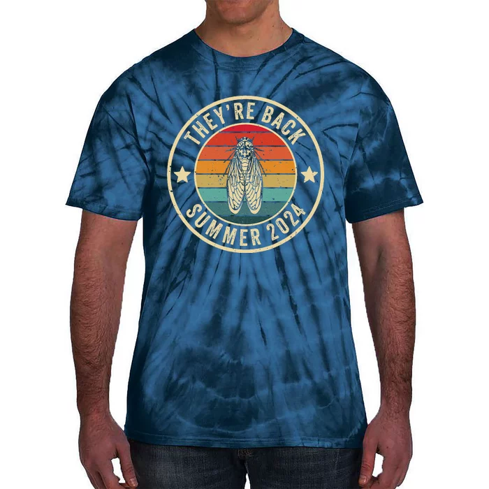 Vintage Cicada 2024 They Are Back Summer 2024 Tie-Dye T-Shirt