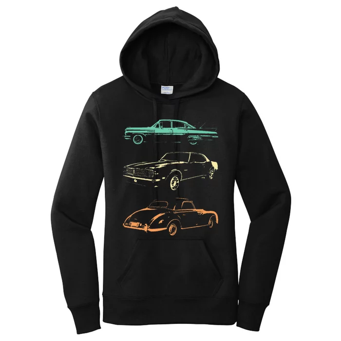 Vintage Cars 80s & 90s Retro Women's Pullover Hoodie