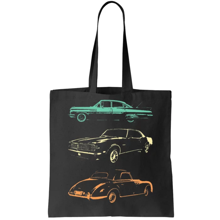 Vintage Cars 80s & 90s Retro Tote Bag