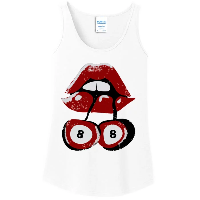 Vintage Cherry 8 Ball 90s Graphic Ladies Essential Tank