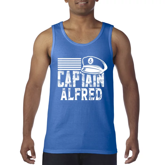 Vintage Captain Alfred Personalized Boating Captain Cute Gift Tank Top