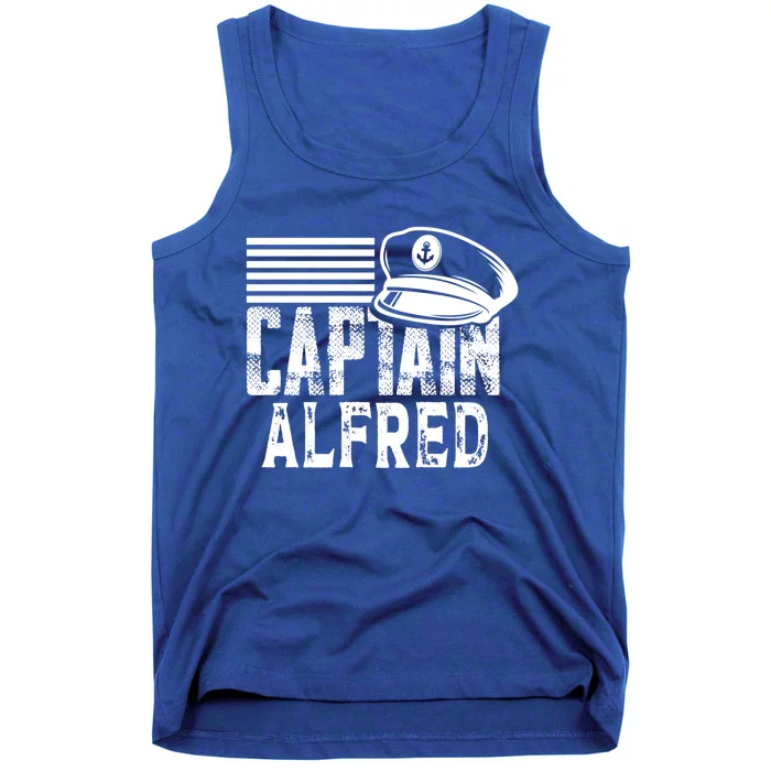 Vintage Captain Alfred Personalized Boating Captain Cute Gift Tank Top