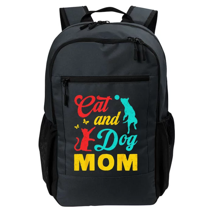 Vintage Cat And Dog Mom Mothers Day For Cat Dog Lover Mama Daily Commute Backpack