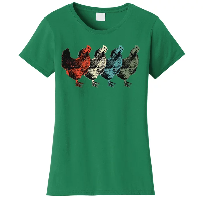 Vintage Chicken Art For Women Chicken Farm Chicken Lover Women's T-Shirt