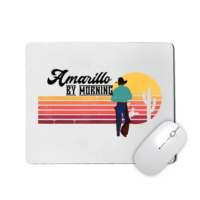 Vintage Cowboy Amarillo By Morning Cactus Western Country Mousepad