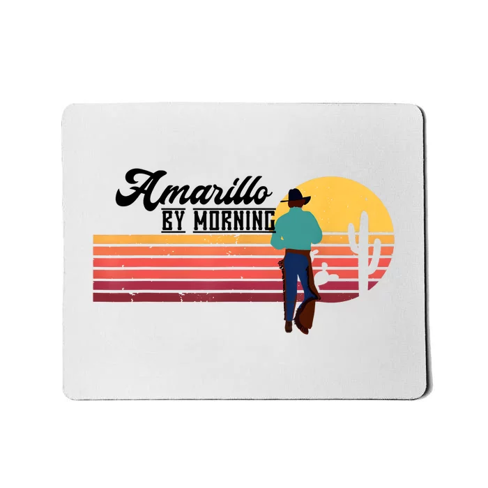 Vintage Cowboy Amarillo By Morning Cactus Western Country Mousepad