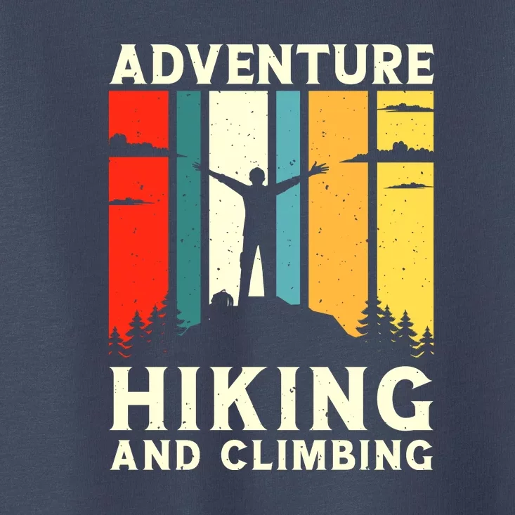 Vinatge Camping Adventure Hinking And Climbing Gift Camper Holiday Toddler T-Shirt