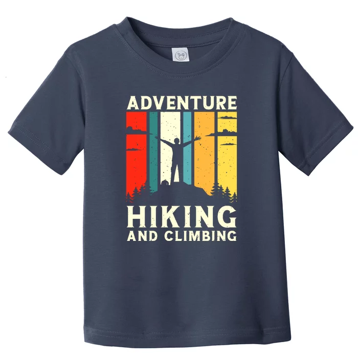 Vinatge Camping Adventure Hinking And Climbing Gift Camper Holiday Toddler T-Shirt