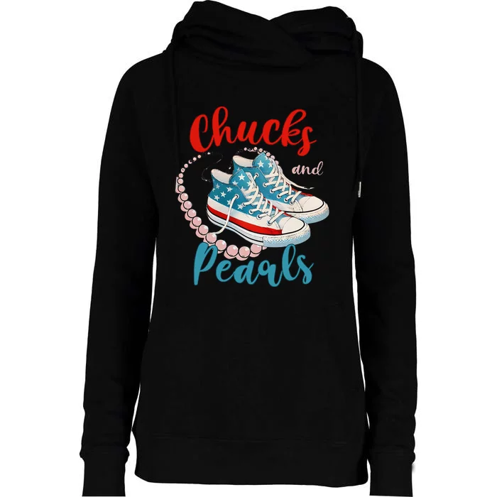 Vintage Chucks And Pearls 2024 Proud Mother Black History Womens Funnel Neck Pullover Hood