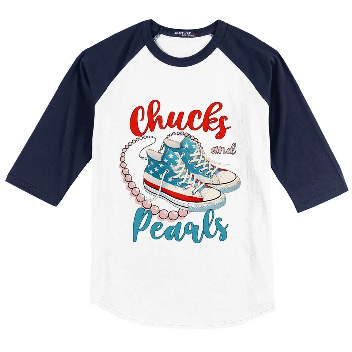 Vintage Chucks And Pearls 2024 Proud Mother Black History Baseball Sleeve Shirt