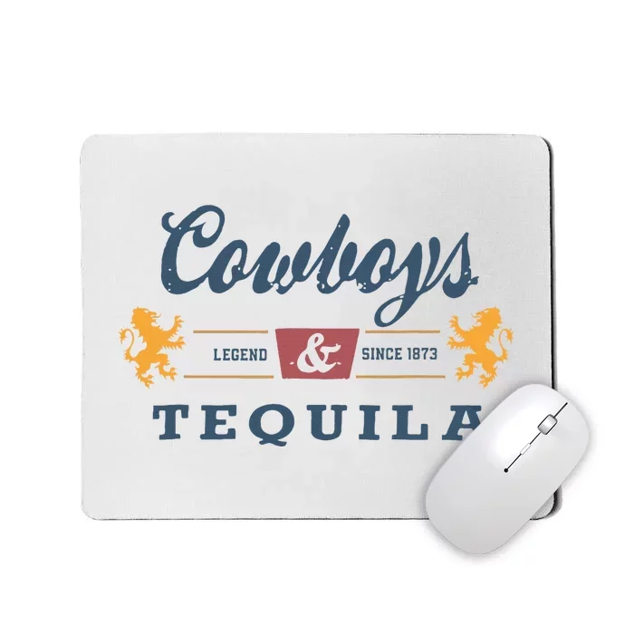 Vintage Cow And Tequila Western Mousepad