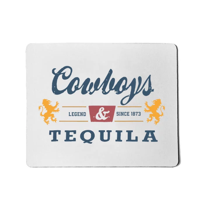 Vintage Cow And Tequila Western Mousepad