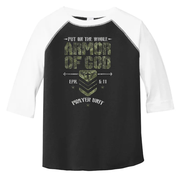 Vintage Camo Armor Of God Christians Religious Camouflage Toddler Fine Jersey T-Shirt