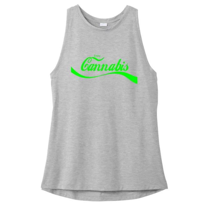 Vintage Cannabis Art Retro Marijuana Thc Retro 420 Day Weed Ladies Tri-Blend Wicking Tank