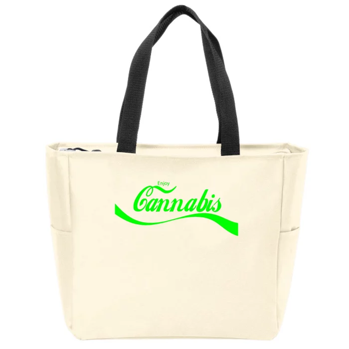 Vintage Cannabis Art Retro Marijuana Thc Retro 420 Day Weed Zip Tote Bag