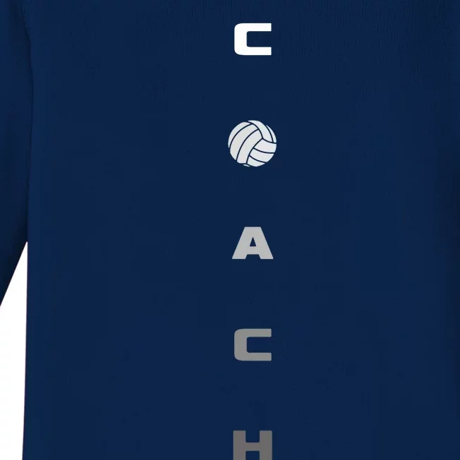 Volleyball Coach Apparel Volleyball Coach Baby Long Sleeve Bodysuit