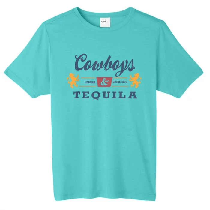 Vintage Cowboys And Tequila Western Funny Tequila Drinking ChromaSoft Performance T-Shirt