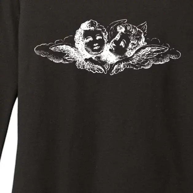 Vintage Cupid Angel Cherubs In Cloud Artist Engraving Gift Womens CVC Long Sleeve Shirt