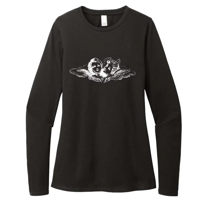 Vintage Cupid Angel Cherubs In Cloud Artist Engraving Gift Womens CVC Long Sleeve Shirt