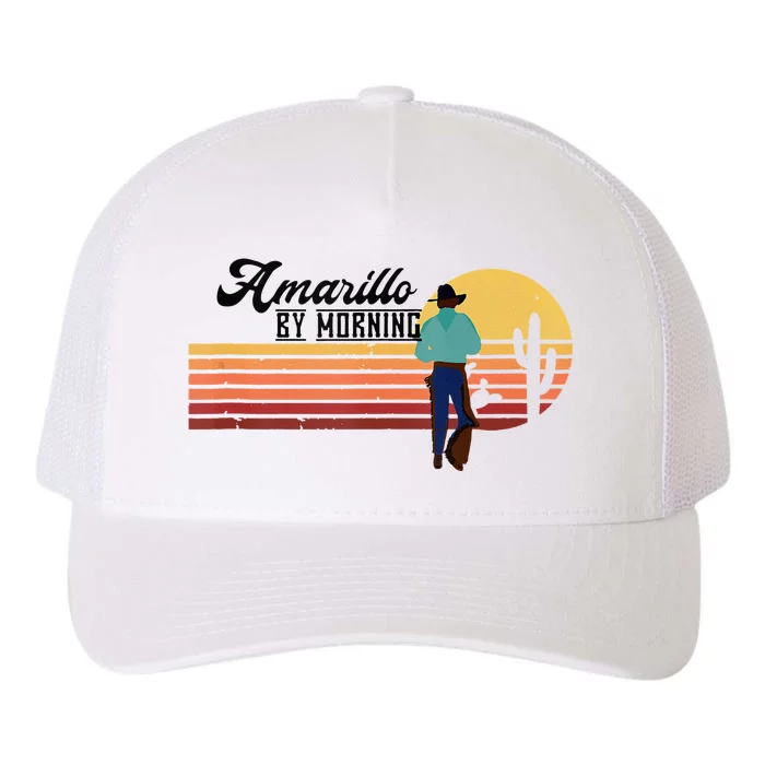 Vintage Cowboy Amarillo By Morning Cactus Western Country Yupoong Adult 5-Panel Trucker Hat