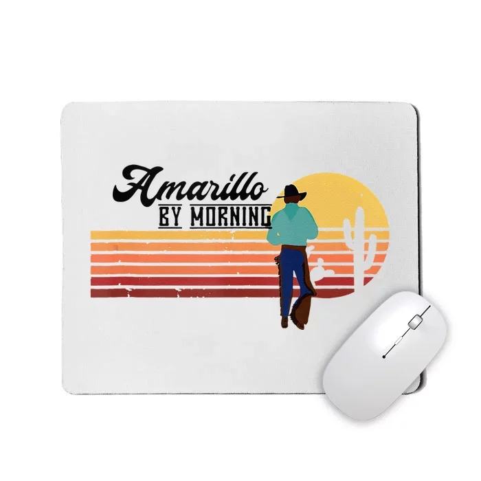 Vintage Cowboy Amarillo By Morning Cactus Western Country Mousepad