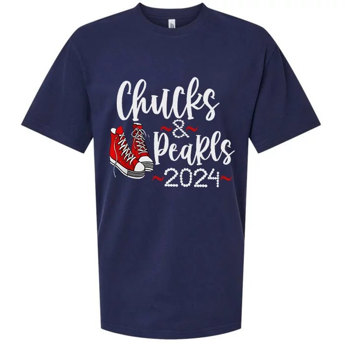 Vintage Chucks And Pearls Kamala 2024 Sueded Cloud Jersey T-Shirt