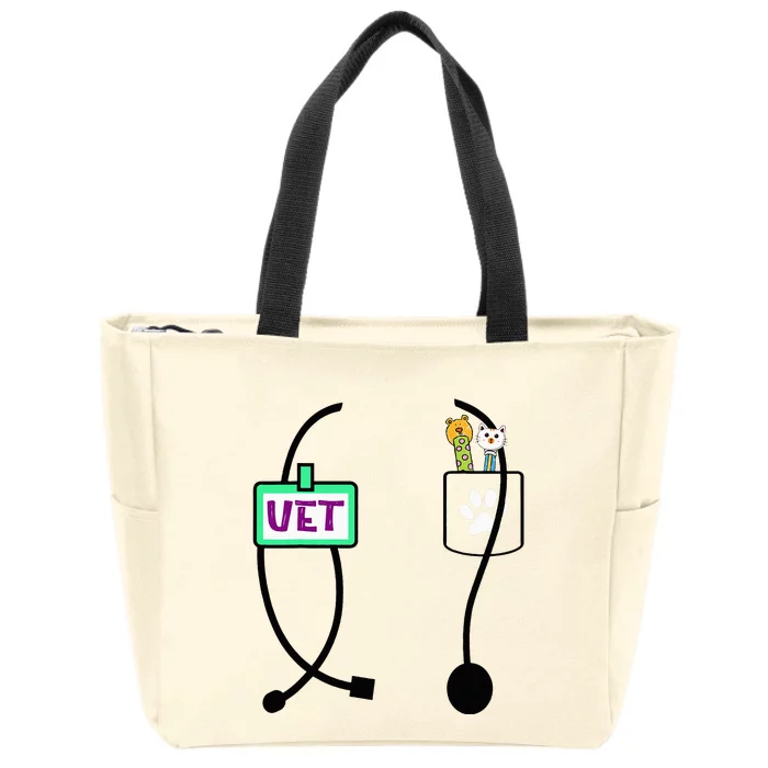 Veterinarian Costume Animal Doctor Vet Zip Tote Bag