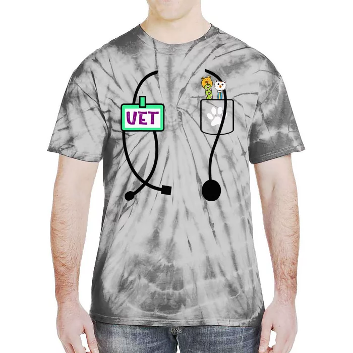 Veterinarian Costume Animal Doctor Vet Tie-Dye T-Shirt