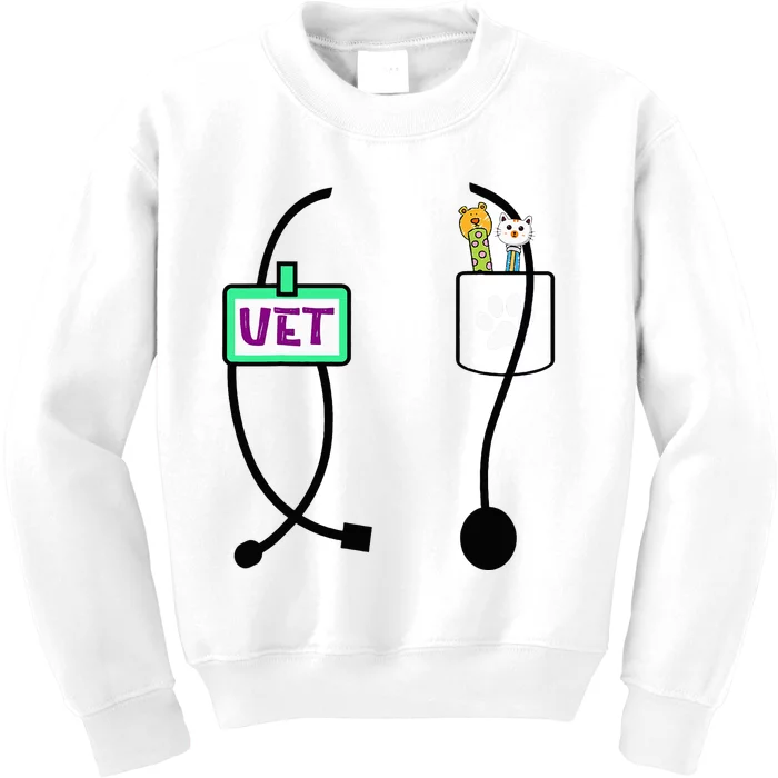 Veterinarian Costume Animal Doctor Vet Kids Sweatshirt