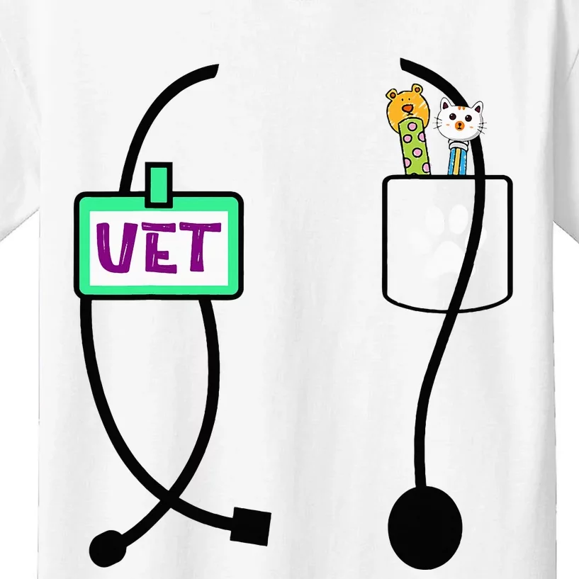 Veterinarian Costume Animal Doctor Vet Kids T-Shirt