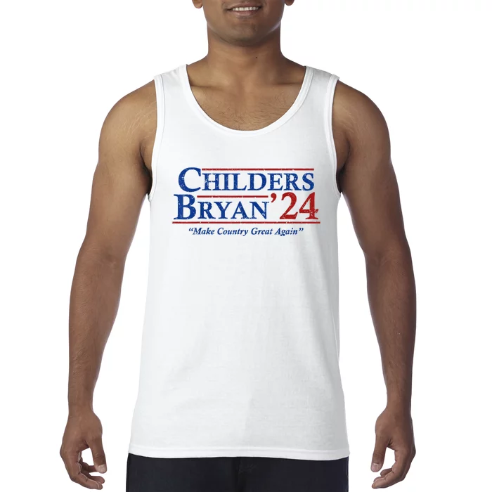 Vintage Childers Bryan 2024 Election Make Country Great Again. Tank Top