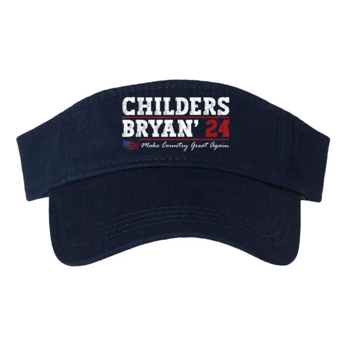 Vintage Childers Bryan 2024 Election Make Country Great Valucap Bio-Washed Visor