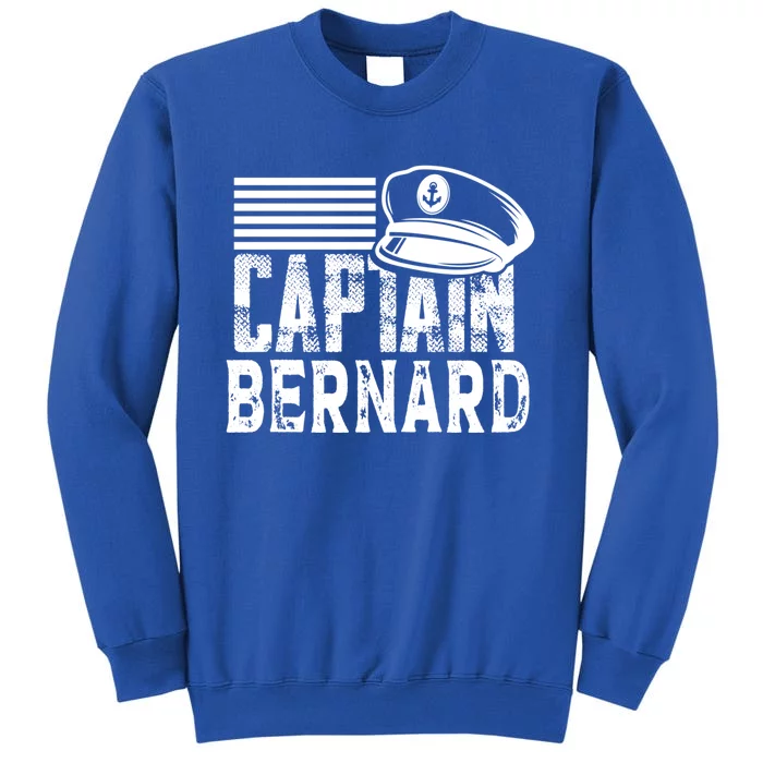 Vintage Captain Bernard Personalized Boating Captain Gift Sweatshirt