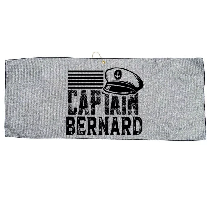 Vintage Captain Bernard Personalized Boating Captain Gift Large Microfiber Waffle Golf Towel