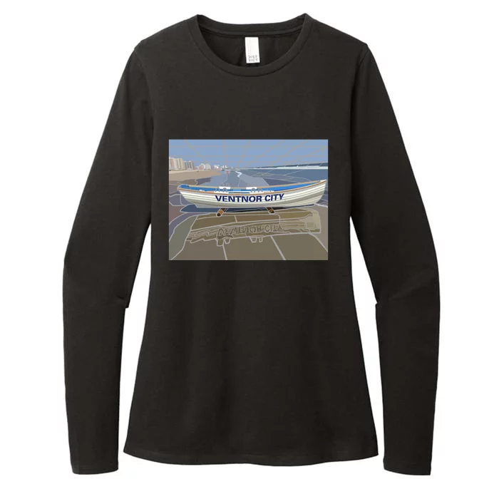 Ventnor City Beach Vista Scene Long Womens CVC Long Sleeve Shirt