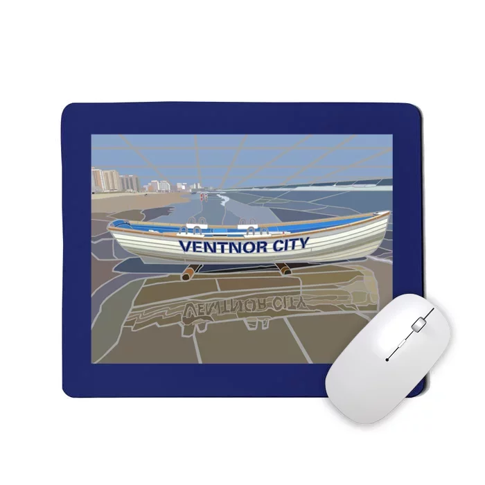 Ventnor City Beach Vista Scene Long Mousepad