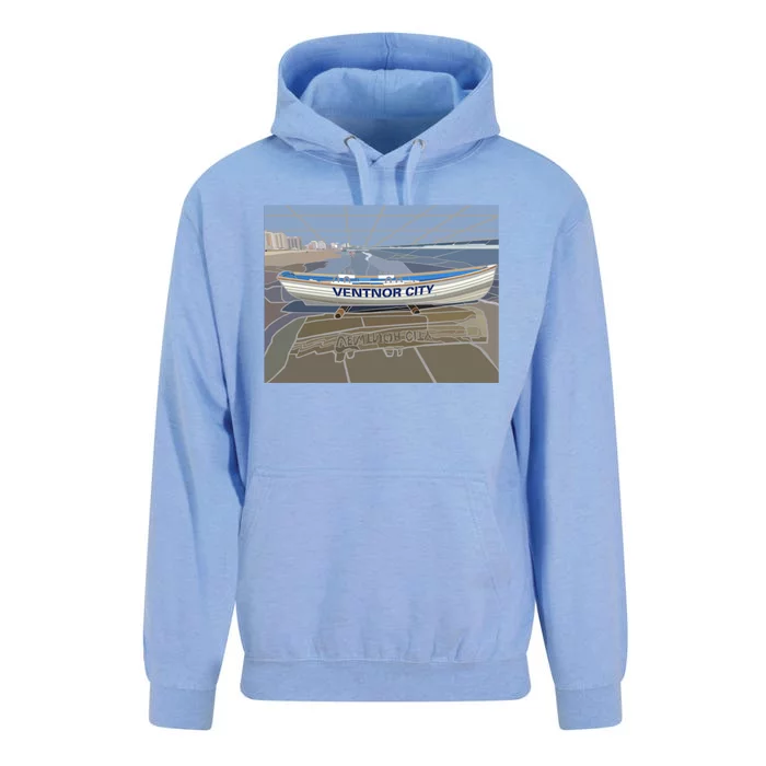 Ventnor City Beach Vista Scene Long Unisex Surf Hoodie