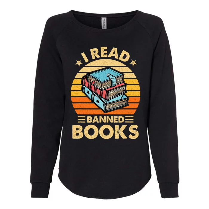 Vintage Censorship Book Reading Nerd I Read Banned Books Womens California Wash Sweatshirt