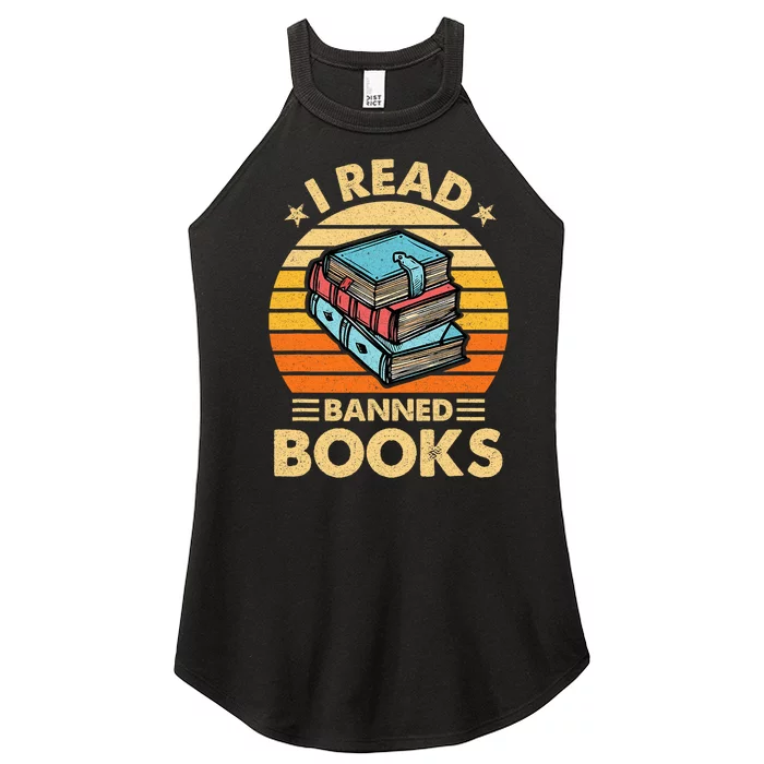 Vintage Censorship Book Reading Nerd I Read Banned Books Women’s Perfect Tri Rocker Tank