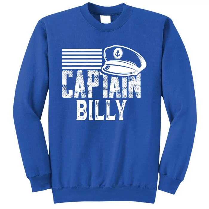 Vintage Captain Billy Personalized Boating Captain Gift Sweatshirt