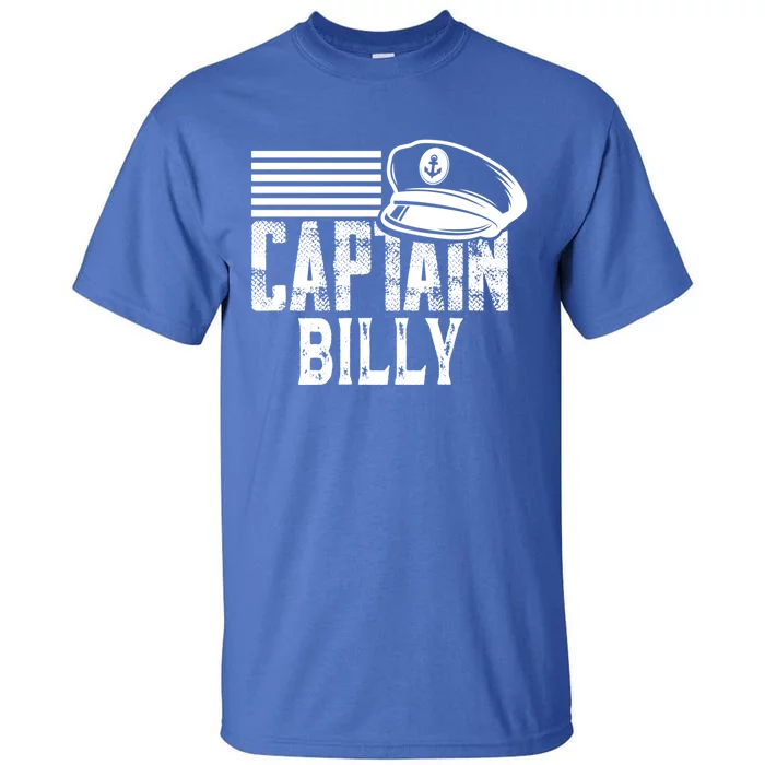 Vintage Captain Billy Personalized Boating Captain Gift Tall T-Shirt