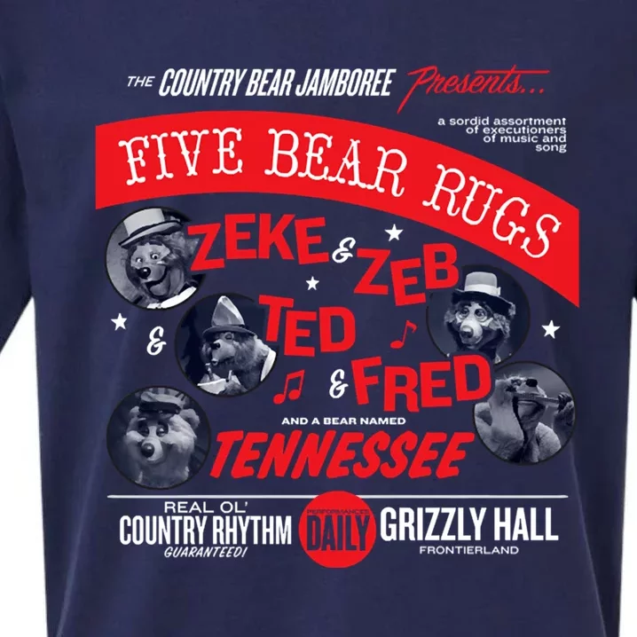 Vintage Country Bear Jamboree Real Old Country Rhythm Five Bear Rugs Sueded Cloud Jersey T-Shirt