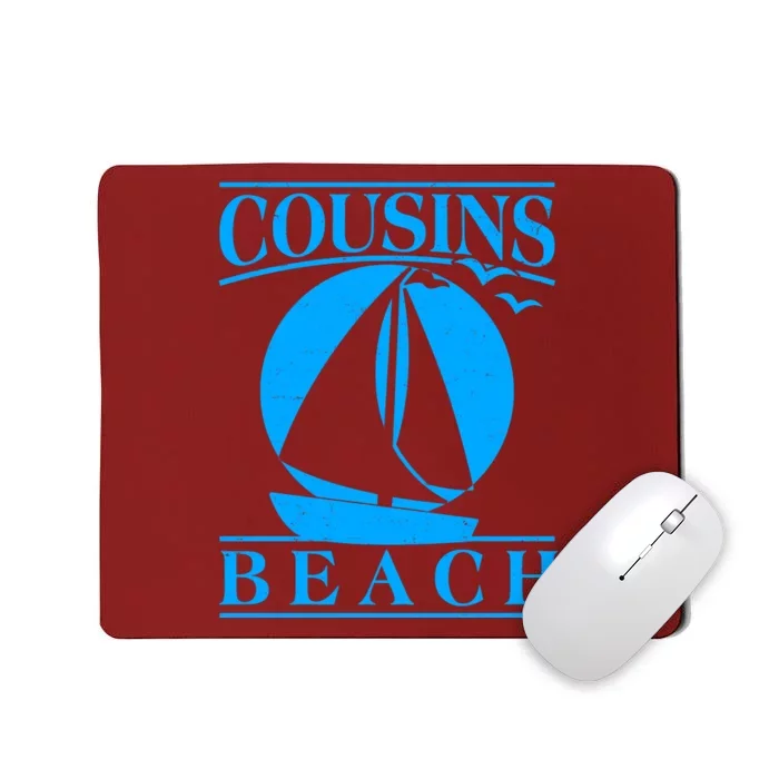 Vintage Cousin Beach Sail Boat Mousepad