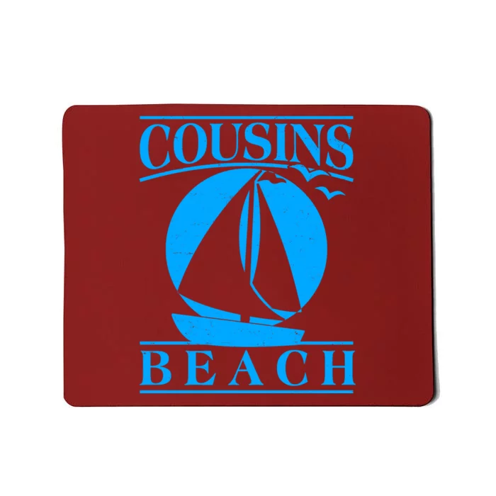 Vintage Cousin Beach Sail Boat Mousepad