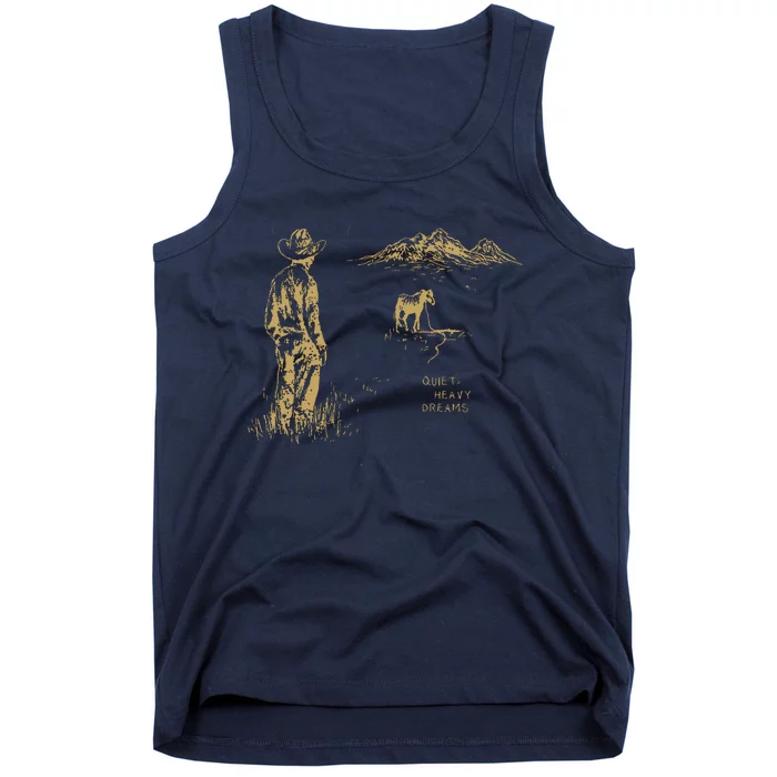 Vintage Cowboy Boots Classic Horseback Lyrics Music Dreams Tank Top