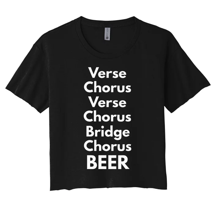 Verse Chorus Bridge Beer Women's Crop Top Tee