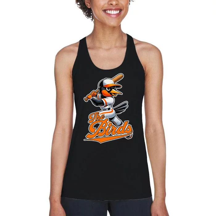 Vintage Cute Birds Classic Art Retro Baltimore Women's Racerback Tank