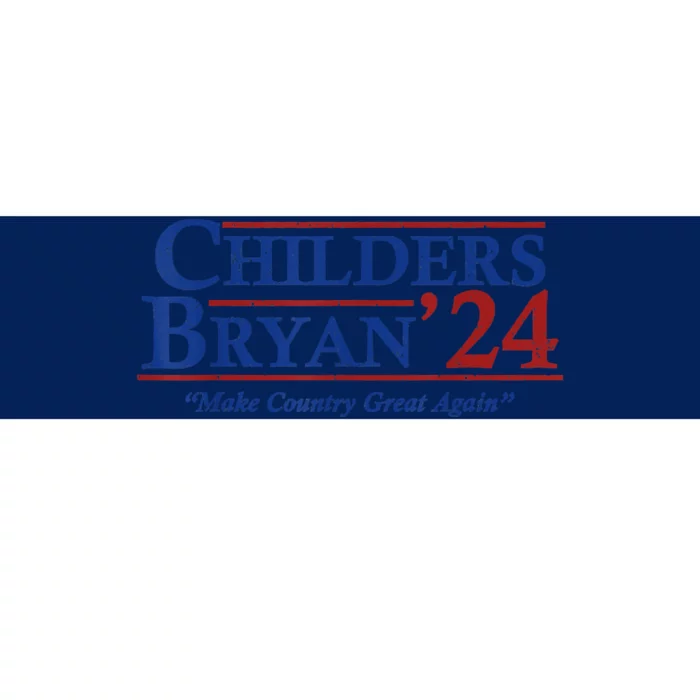 Vintage Childers Bryan 2024 Election Make Country Great Bumper Sticker