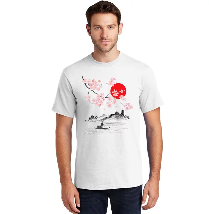 Vintage Cherry Blossom Sakura Japanese Art Sakura Tall T-Shirt